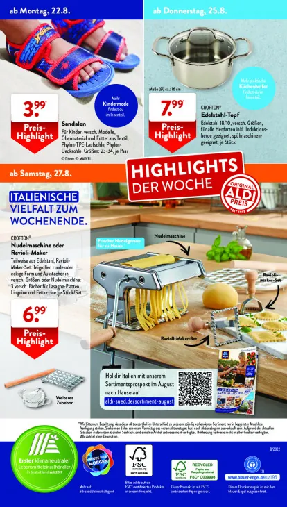 Nudelmaschine oder Ravioli-Maker