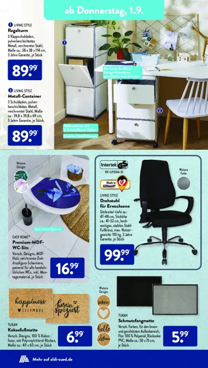 Drehstuhl für Erwachsene