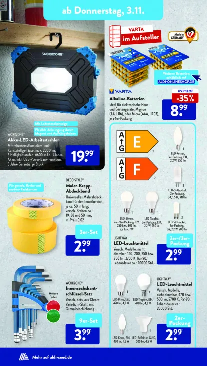 Akku-LED-Arbeitsstrahler