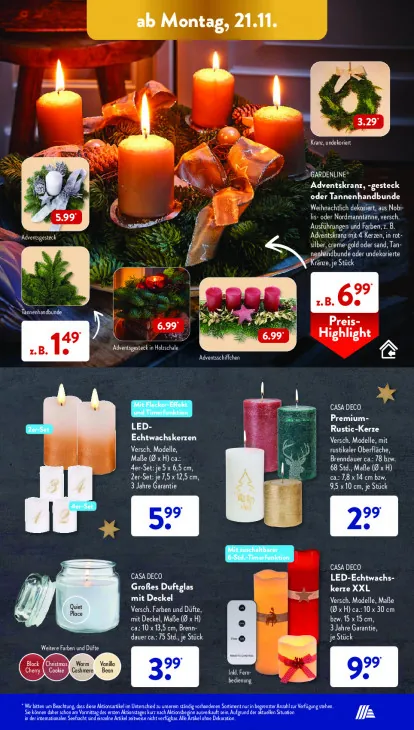 Adventskranz, -gesteck oder Tannenhandbunde