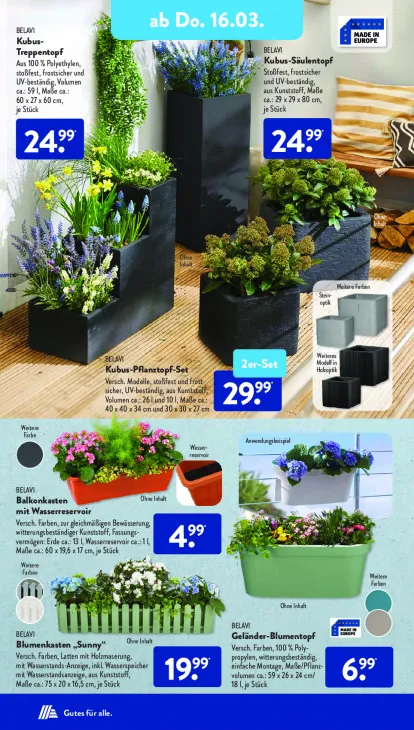 Balkonkasten mit Wasserreservoir