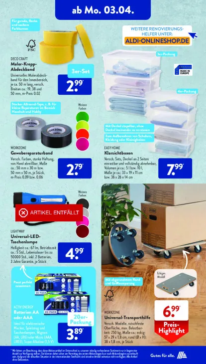 Batterien AA oder AAA