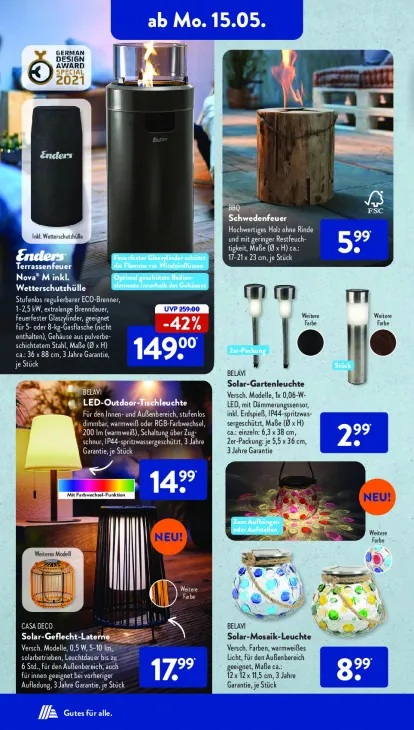 LED-Outdoor-Tischleuchte