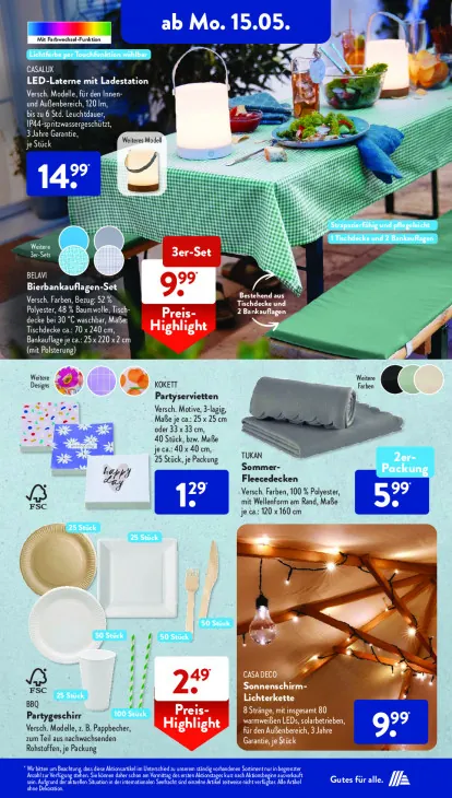 Bierbankauflagen-Set