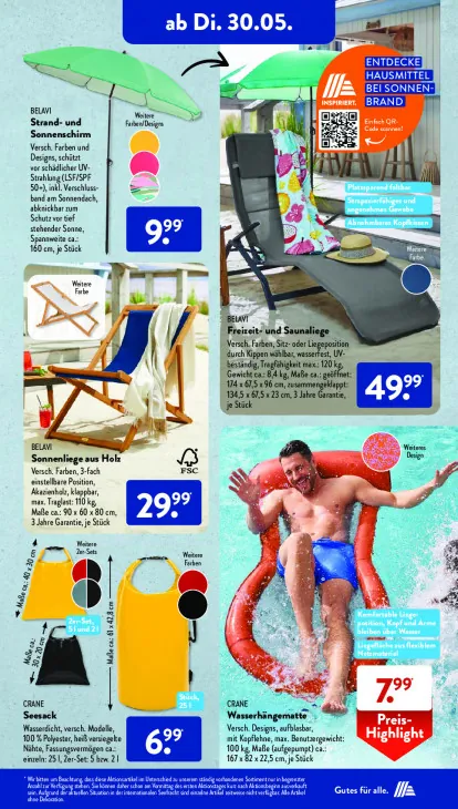 Freizeit- und Saunaliege