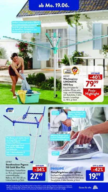 Dampfbügeleisen oder -glätter