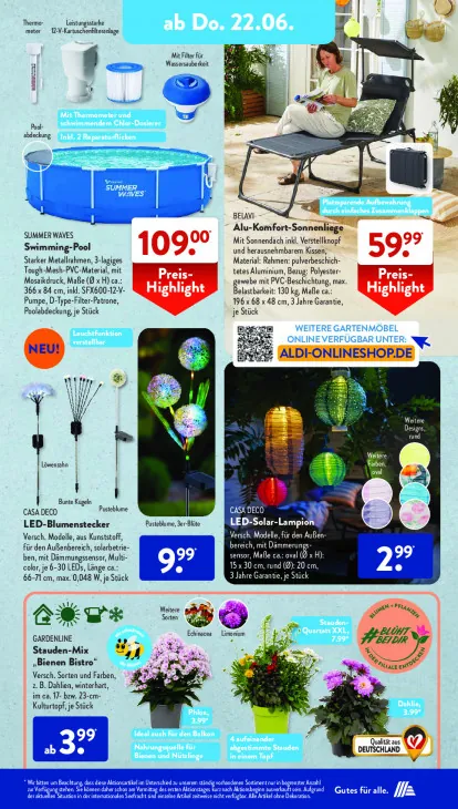 Alu-Komfort-Sonnenliege