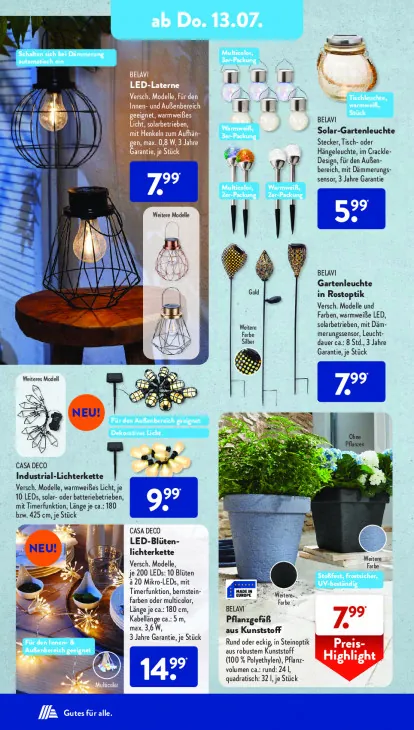 Gartenleuchte in Rostoptik