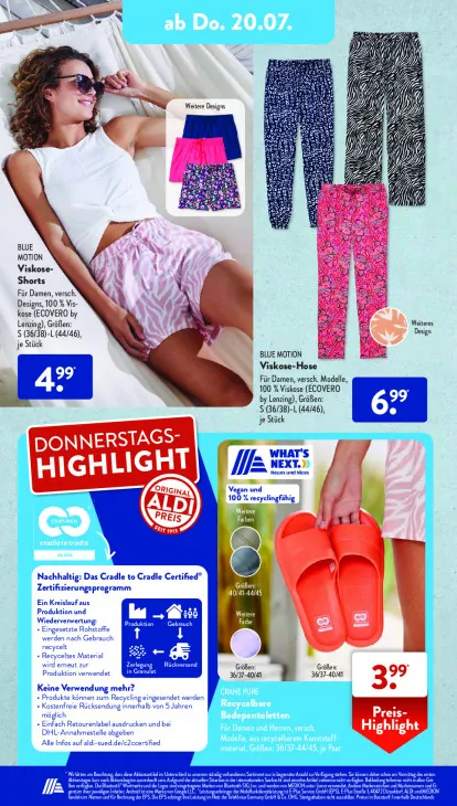 Recycelbare Badepantoletten