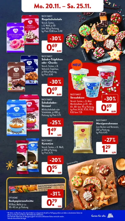 Backpapierzuschnitte