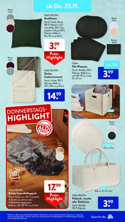 Decke, Cashmeretouch