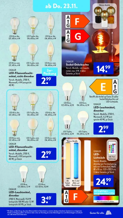 LED-Filamentleuchtmittel, dimmbar