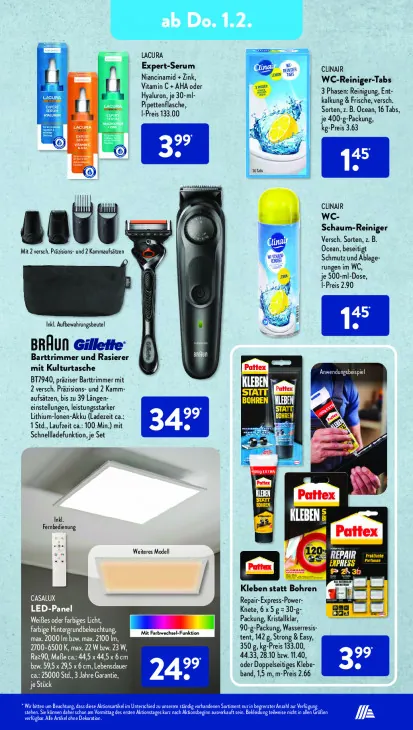 Barttrimmer und Rasierer mit Kulturtasche