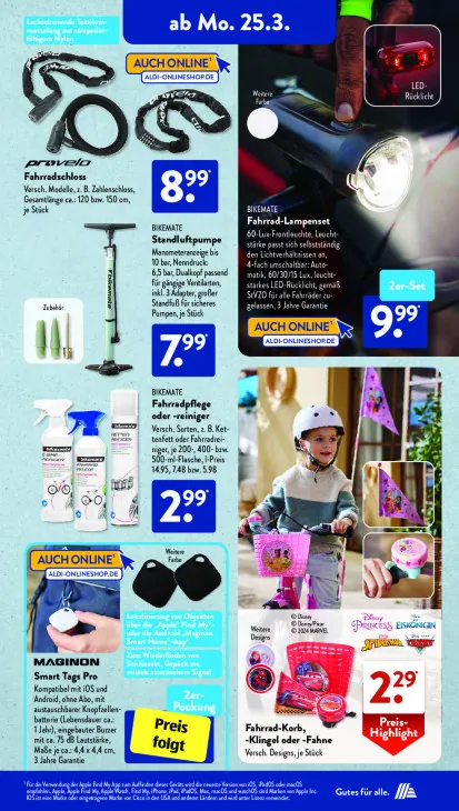 Fahrrad-Korb, -Klingel oder -Fahne