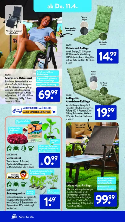 Aluminium-Relaxsessel