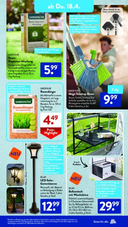 Balkontisch mit Wäscheleine