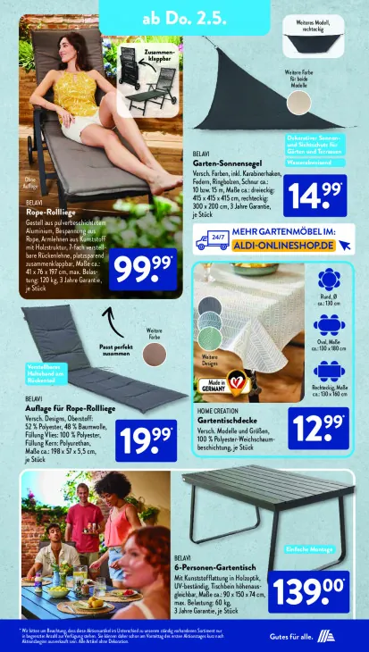 6-Personen-Gartentisch