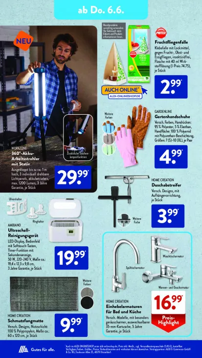 360°-Akku-Arbeitsstrahler mit Stativ