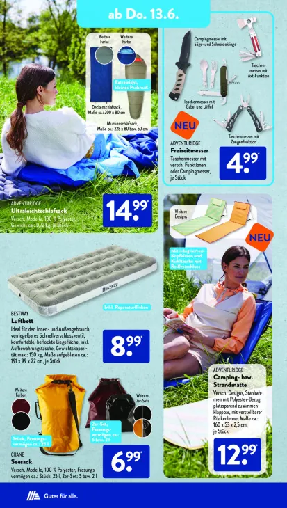 Camping- bzw. Strandmatte