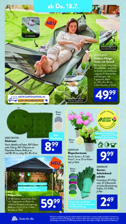 Faltbare Hängematte mit Gestell