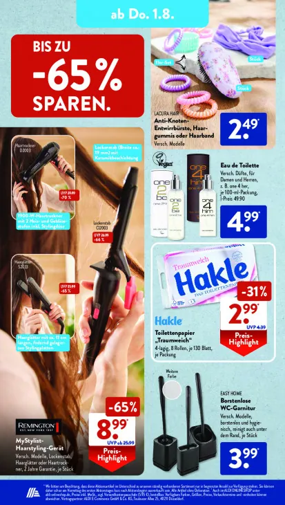 Borstenlose WC-Garnitur