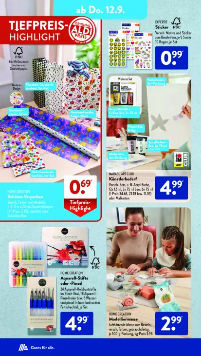 Aquarell-Stifte oder -Pinsel