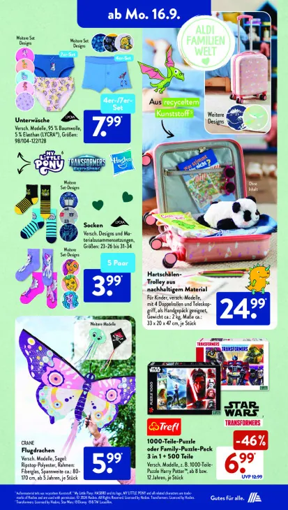 1000-Teile-Puzzle oder Family-Puzzle-Pack 3 in 1 + 500 Teile