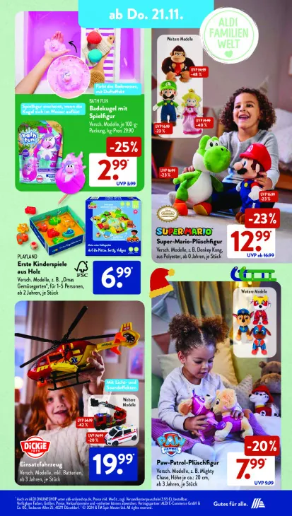 Badekugel mit Spielfigur