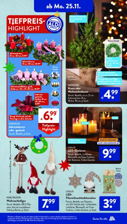 Adventskranz oder -gesteck