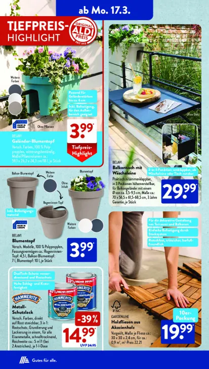 Balkontisch mit Wäscheleine