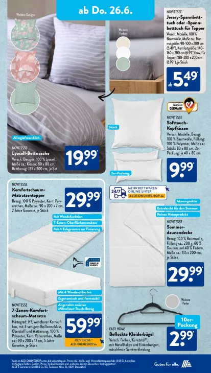 7-Zonen-Komfortschaum-Matratze