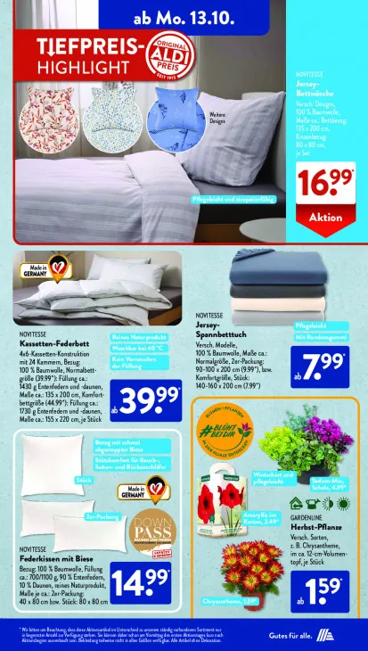 Federkissen mit Biese