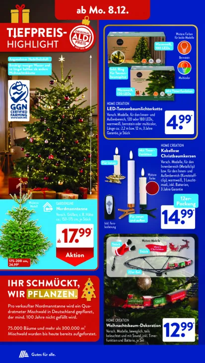 Kabellose Christbaumkerzen