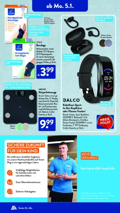 Kabelloser Sport-In-Ear-Kopfhörer oder Fitness-Tracker