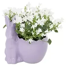 Keramik-Hase Flieder