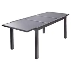 Aluminium Glas Ausziehtisch