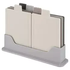 Schneidebretter mit Ständer, Grau