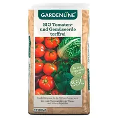 Bio-Tomaten und Gemüseerde