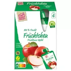 Früchtchen im Quetschbeutel 400 g, Apfel