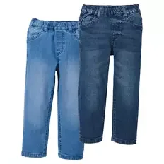 Kleinkinder Jeans 2er-Pack, Jungen, Blau, 92