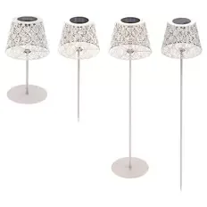 4-in-1 Solar Außentischleuchte, Beige