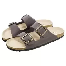 Damen oder Herren Tieffußbettpantoletten, Unisex, Taupe, 38