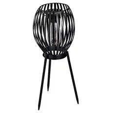 Solar LED-Stehleuchte, Streifen, Schwarz