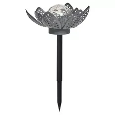 Solar LED-Wasserlilie, Grau, Groß