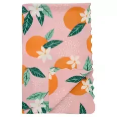 Kissen ode Fleece-Decke, Orange, Decke