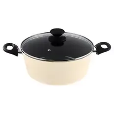 Keramik Pfanne, 26 cm, Vorratstopf, Creme