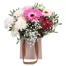 Strauß in Geschenktasche