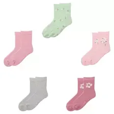 Socken, 5 Paar, Blume, 23/26