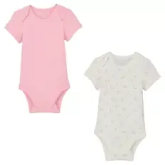 Baby Bodies 2er-Pack, Rosa, 62/68