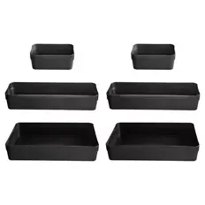 Schubladenorganiser 6-tlg., Schwarz